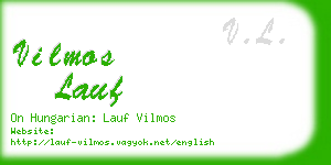 vilmos lauf business card